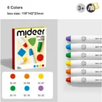 Mideer - Silky Washable Crayons 6pcs - Image 2
