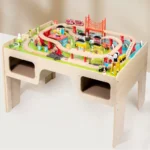 Wooden Activity Train Table Set - Image 2