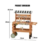 One Elephant - Wooden Outdoor Tool Rolling Worktop - Image 3