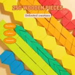 Mideer - Magnetic Wooden Geometry Blocks - 250pcs - Image 14