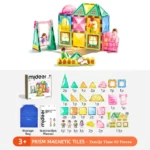 Mideer - Colorful Magnetic Tiles Building Toy Set - Our Family - 32 Pcs - Image 2