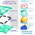 Mideer - Colorful Magnetic Tiles Building Toy Set - Our Family - 32 Pcs - Image 8