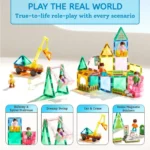 Mideer - Colorful Magnetic Tiles Building Toy Set - Our Family - 32 Pcs - Image 3