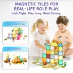 Mideer - Colorful Magnetic Tiles Building Toy Set - Our Family - 32 Pcs - Image 4