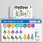 Mideer - Mini Colorful Magnetic Tiles - Multicolor - 42 Pcs - Image 2