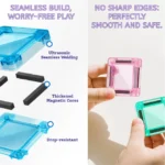 Mideer - Mini Colorful Magnetic Tiles - Multicolor - 42 Pcs - Image 6