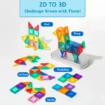 Mideer - Mini Colorful Magnetic Tiles - Multicolor - 42 Pcs - Image 4