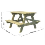 Soulet - Aurea Treated Wood Picnic Table - Image 4