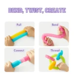 Mideer - Glow Pop Fidget Tubes - 13pcs - Image 4