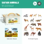 Mideer - Safari Animals Toy Set - 15pcs - Image 2