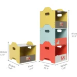 Labebe - Wooden Semi Open Side Storage Boxes - Image 6