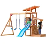 Dolphin PlayGround - Swings Slide And SandBox PlaySet - Image 2