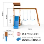 Dolphin PlayGround - Swings Slide And SandBox PlaySet - Image 4