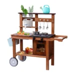 One Elephant - Wooden Outdoor Mud Kitchen Playset with Wheels