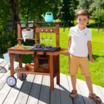One Elephant - Wooden Outdoor Mud Kitchen Playset with Wheels - Image 8