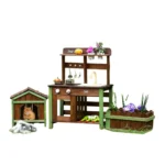 One Elephant - Wooden Outdoor Kitchen & Pet House Play Set