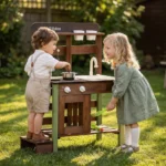 One Elephant - Wooden Outdoor Kitchen & Pet House Play Set - Image 5