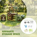 One Elephant - Wooden Outdoor Kitchen & Pet House Play Set - Image 3