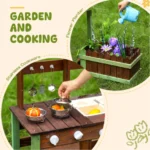 One Elephant - Wooden Outdoor Kitchen & Pet House Play Set - Image 4