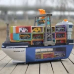 Cargo Ship Playset With Construction Crane & Mini Cars - Image 2