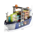 Cargo Ship Playset With Construction Crane & Mini Cars - Image 6