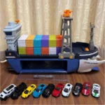 Cargo Ship Playset With Construction Crane & Mini Cars - Image 11