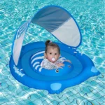 Swimbobo -  Blue Bear Swimming Float With Detachable Canopy - Image 7