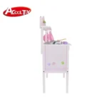 Acool Toy - Wooden Pretend Pink Kitchen set - Image 5