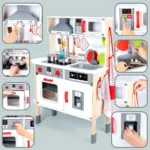 Kids Wooden Kitchen Playset - Image 3