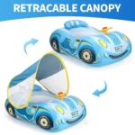 Swimbobo - Inflatable Swimming Float With Canopy - Blue - Image 3