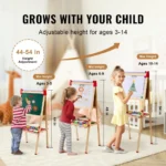 Vevor - Kids 3 in 1 Wooden Double Sided Easel - Image 8