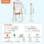 Vevor - Kids 3 in 1 Wooden Double Sided Easel - Image 6