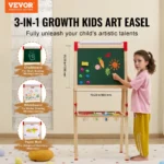 Vevor - Kids 3 in 1 Wooden Double Sided Easel - Image 9