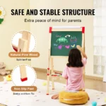 Vevor - Kids 3 in 1 Wooden Double Sided Easel - Image 10