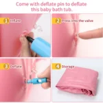 Swimbobo - Inflatable Baby Bathtub - Pink - Image 5