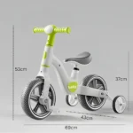 Kids Bicycle With Rear Wheels - Green - Image 11
