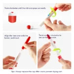 Mideer - Refillable Silky Crayons - Refills Pack 12 Colors - Image 5