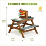 One Elephant - Wooden Activity Double Bench - Image 2
