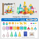 Mideer - 2-in-1 Magnetic Building Set - 48 Pieces - Image 2