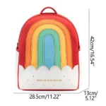 Zoy Zoii – Kid’s School Backpack – Rainbow -Water-Resistant - Image 4