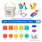 Mideer - Translucent Color Snowflake Blocks - 150pcs - Image 2